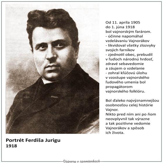 Panel výstavy: Portrét Ferdiša Jurigu, 1918