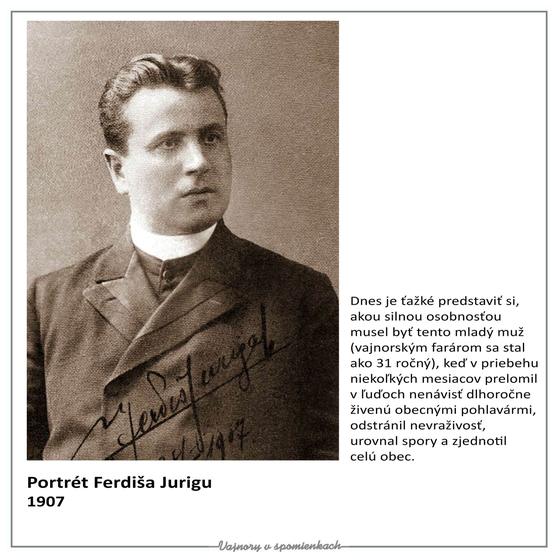 Panel výstavy: Portrét Ferdiša Jurigu, 1907