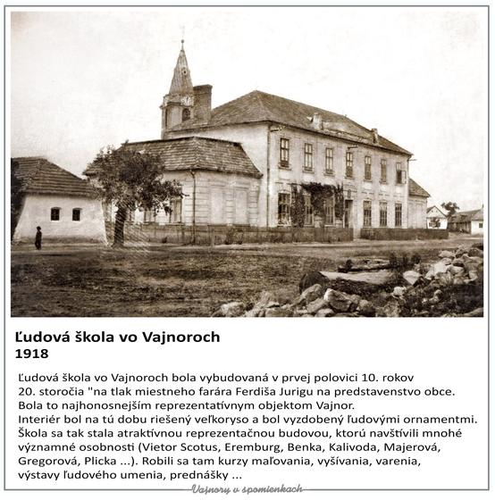 Panel výstavy: Ľudová škola vo Vajnoroch